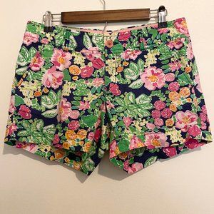 Lilly Pulitzer Green Pink Floral Callahan Shorts